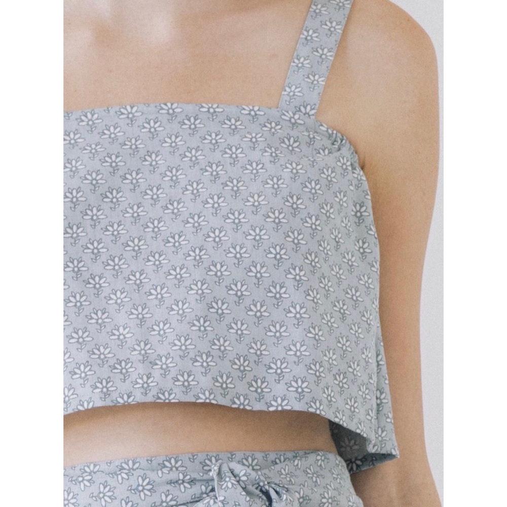 Madewell / Tribe Alive Laude the Label NWT Kendi Floral Lounge Top Bandeau - Picture 2 of 6
